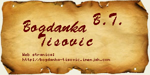 Bogdanka Tišović vizit kartica